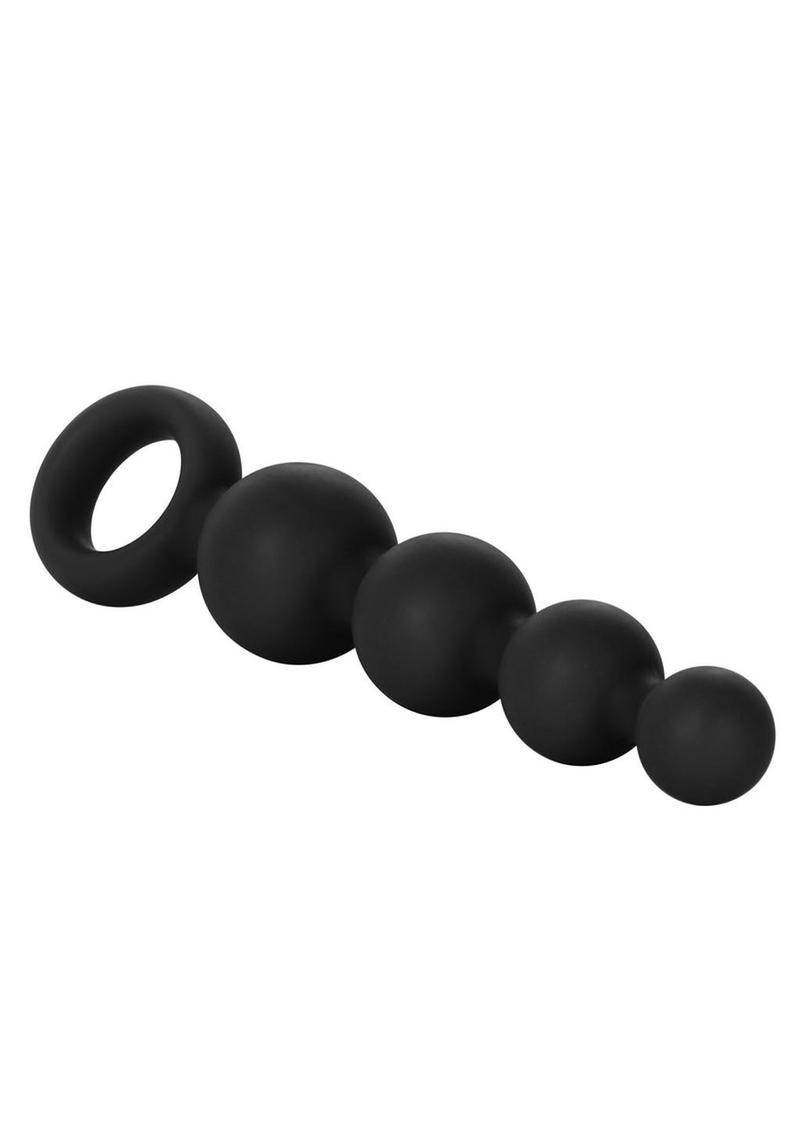 Silicone Booty Anal Beads - Black