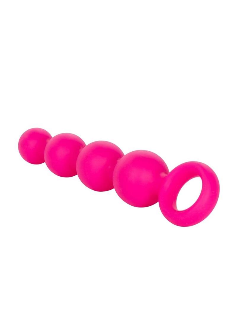 Silicone Booty Anal Beads - Pink