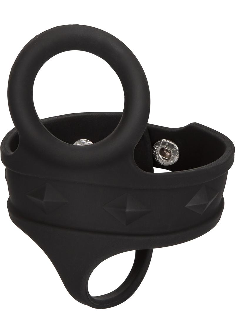 Silicone Tri-Snap Ball Spreader Cock Ring