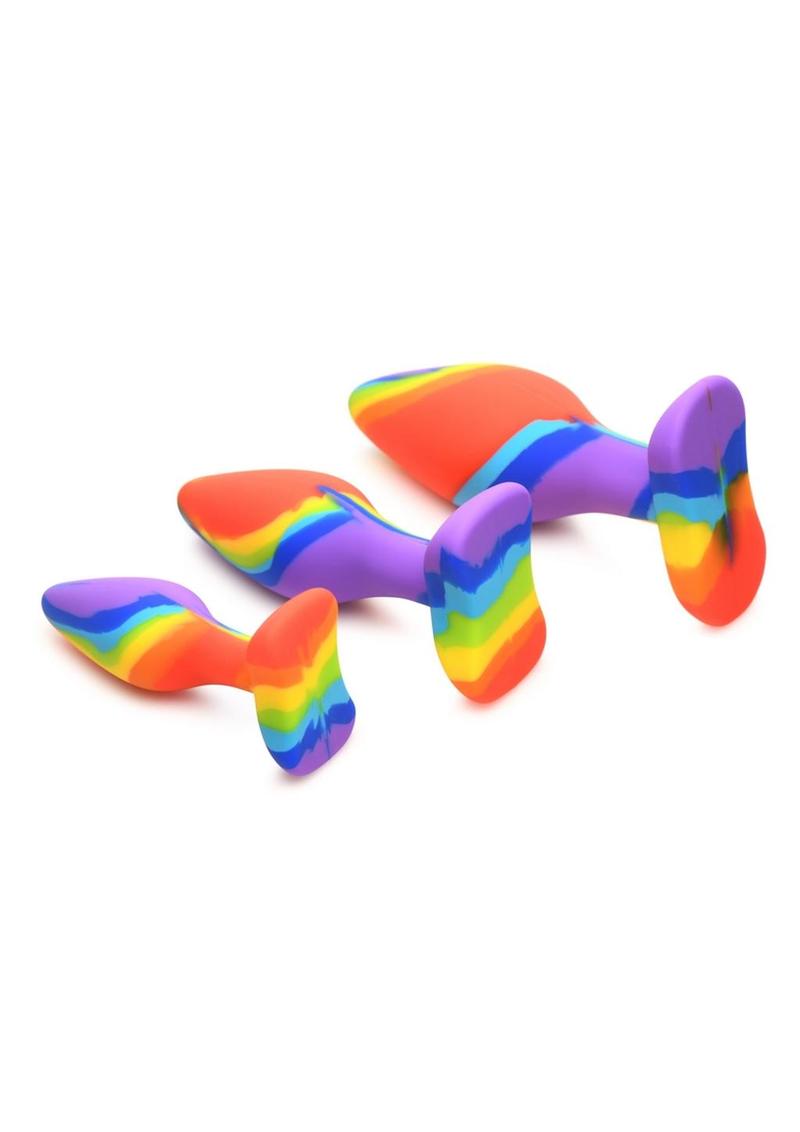 Simply Sweet Rainbow Silicone Butt Plug