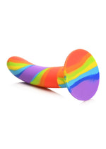 Simply Sweet Rainbow Silicone Dildo - Multicolor