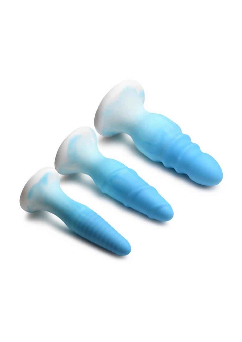 Simply Sweet Silicone Butt Plug - Blue - Set