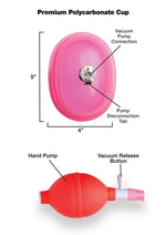 Size Matters Vaginal Pump with 5in Large Cup - Pink