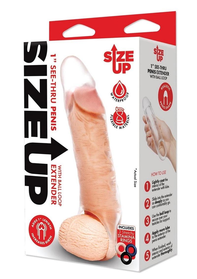 Size Up Classic Clear View Penis Extender with Ball Loop