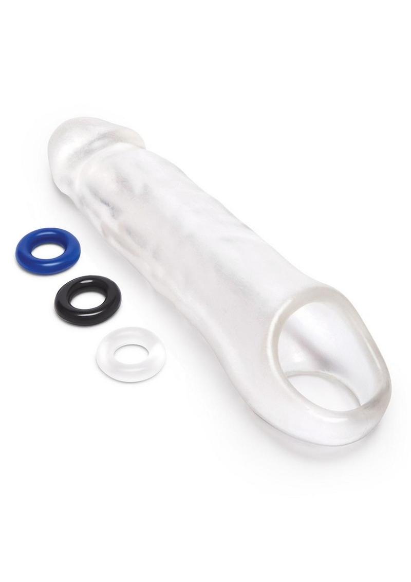 Size Up Extra Girthy Clear View Penis Extender with Ball Loop