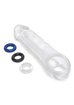 Size Up Girthy Clear View Penis Extender with Ball Loop - Clear - 2in