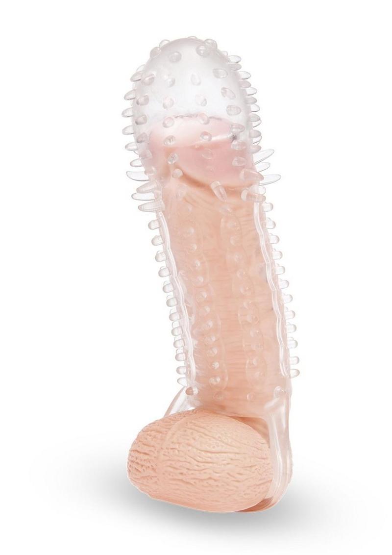 Size Up Texured Clear View Penis Extender with Ball Loop - Clear - 1.5in