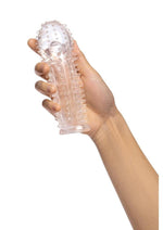 Size Up Texured Clear View Penis Extender with Ball Loop