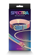 Spectra Bondage Collar and Leash - Multicolor/Rainbow