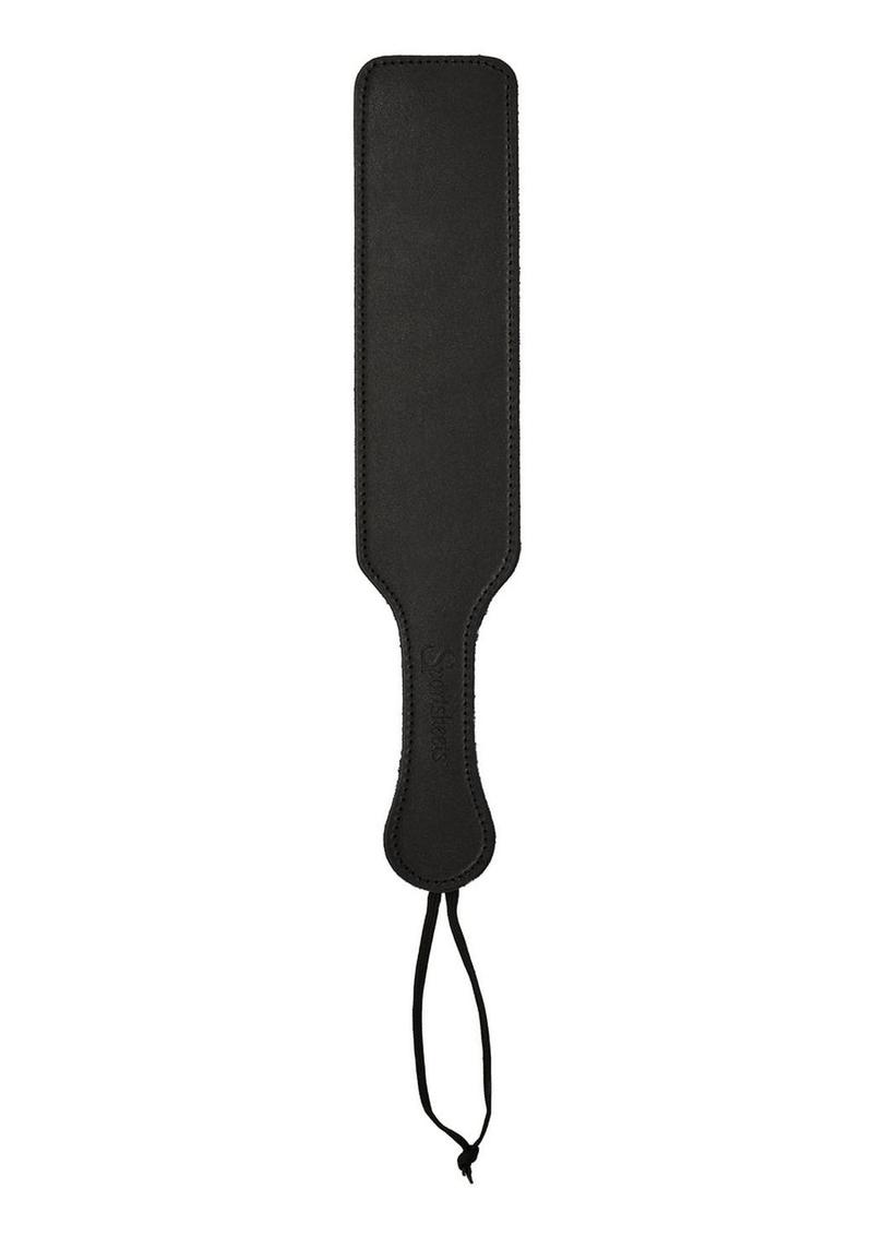 Sportsheets Leather Paddle with Fur - Black