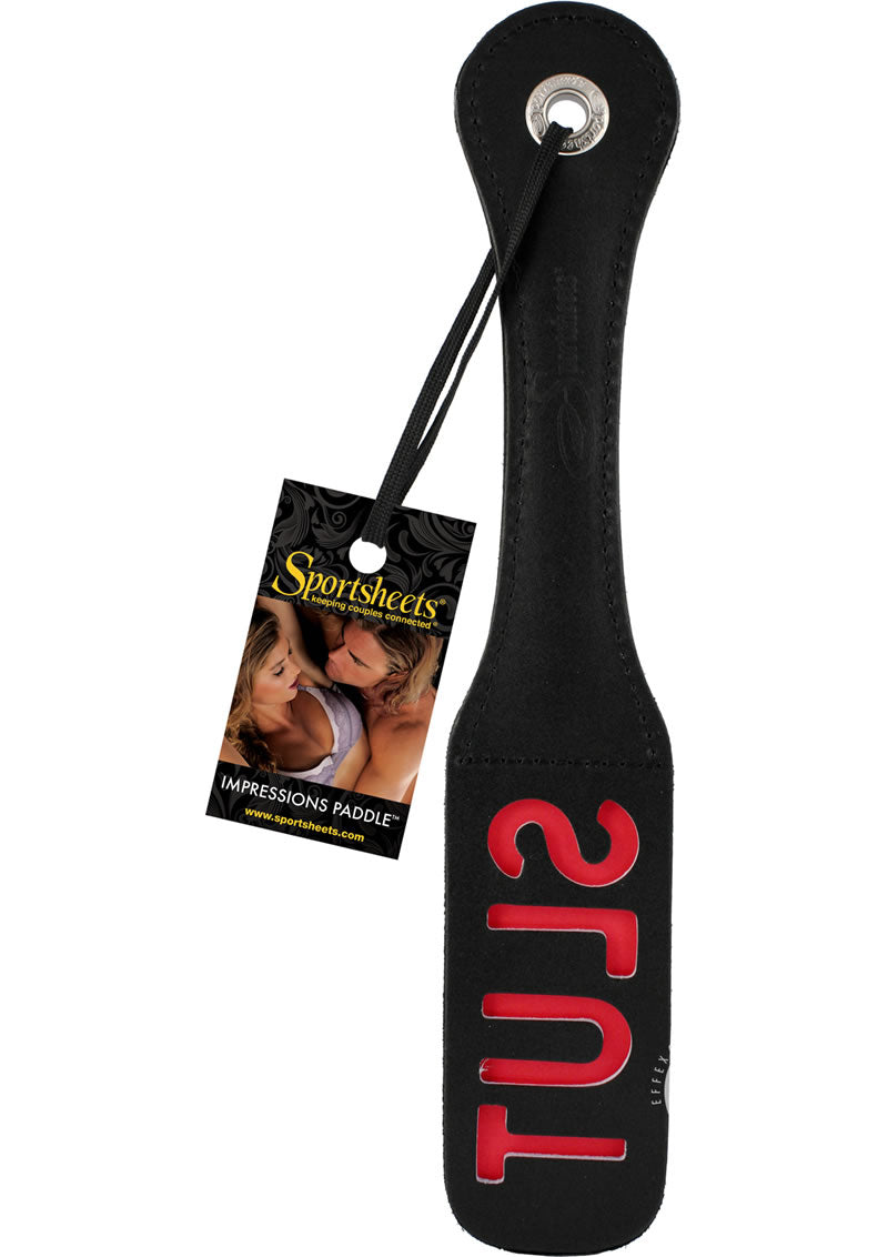 Sportsheets Leather Slut Impression Paddle