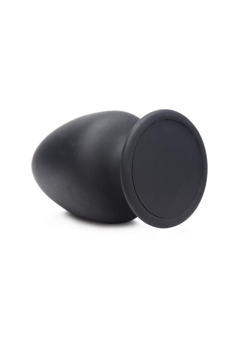 Squeeze-It Squeezable Silicone Anal Plug - Black - Medium