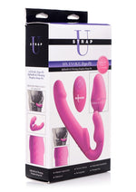 Strap U Evoke Ergo Fit Inflatable and Vibrating Silicone Strapless Strap-On with Remote Control