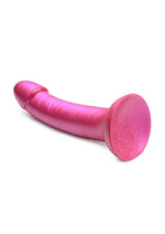 Strap U G-Tastic Metallic Silicone Dildo - Pink - 7in