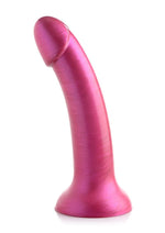 Strap U G-Tastic Metallic Silicone Dildo - Pink - 7in