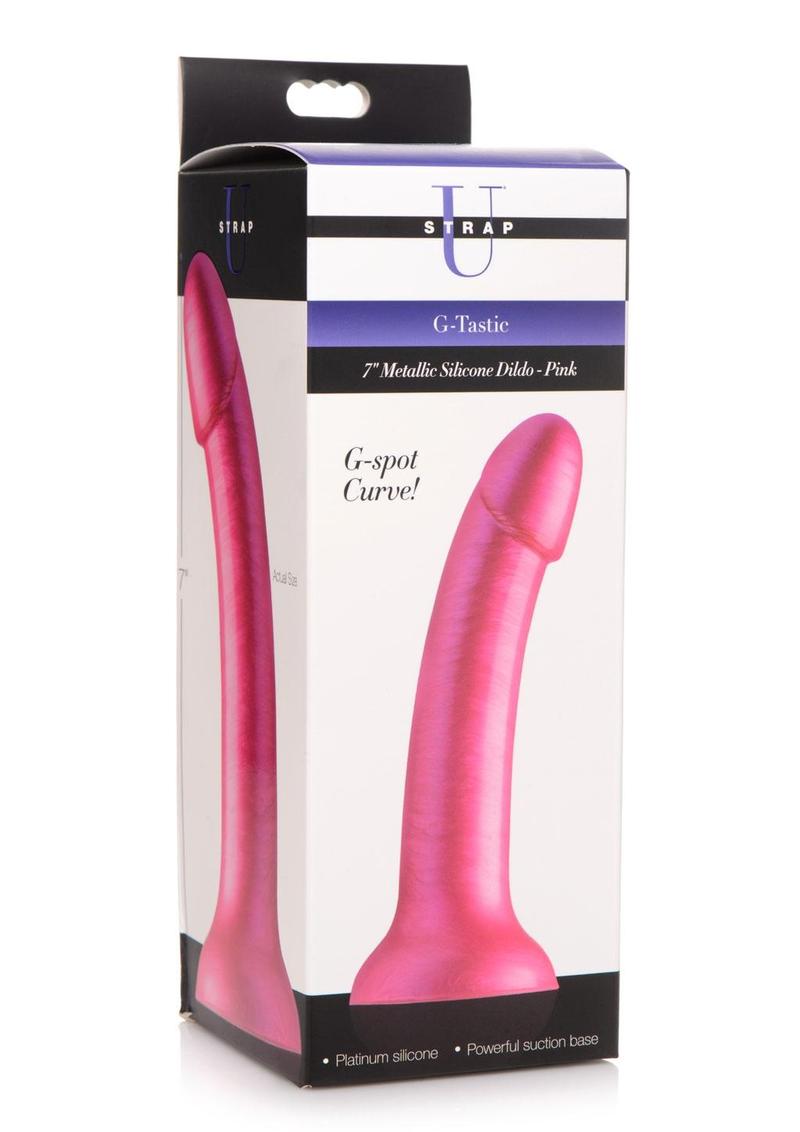 Strap U G-Tastic Metallic Silicone Dildo