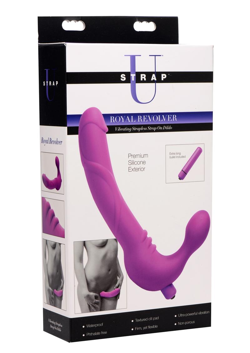 Strap U Royal Revolver Vibrating Silicone Strapless Strap-On