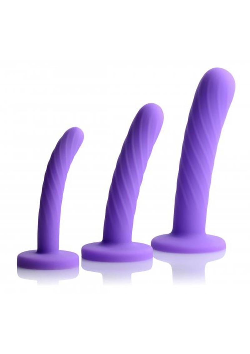 Strap U Tri-Play 3 Piece Silicone Dildo