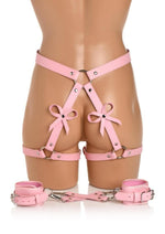 Strict Bondage Harness with Bows - Pink - Large/Medium