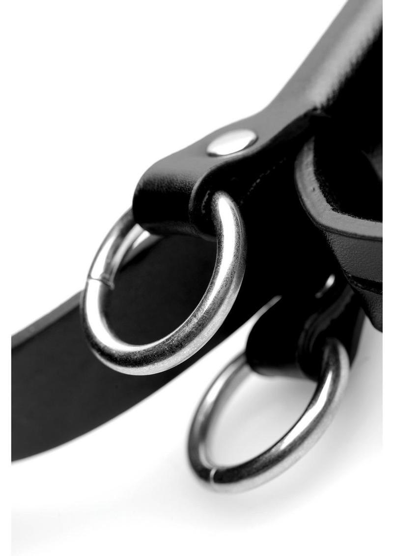 Strict Frog Tie Kneeling Bondage Restraint System - Black