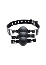 Strict Interchangeable Silicone Ball Gag - Black - Set