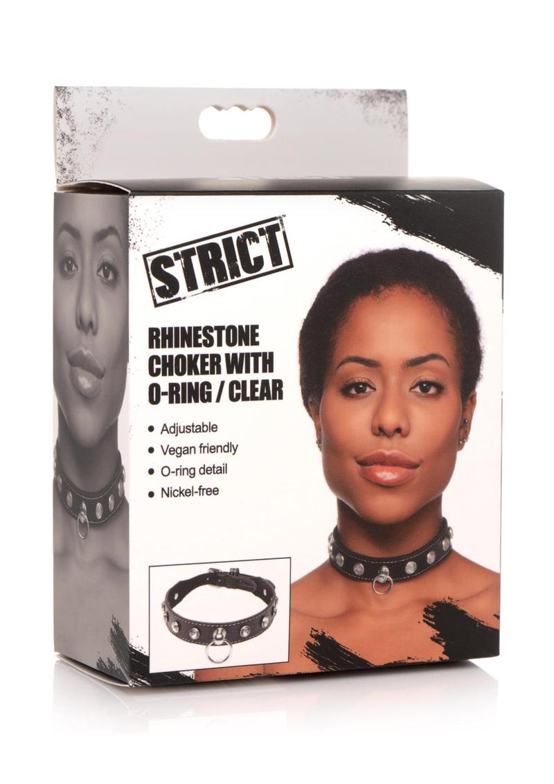 Strict Rhinestone Choker with O-Ring