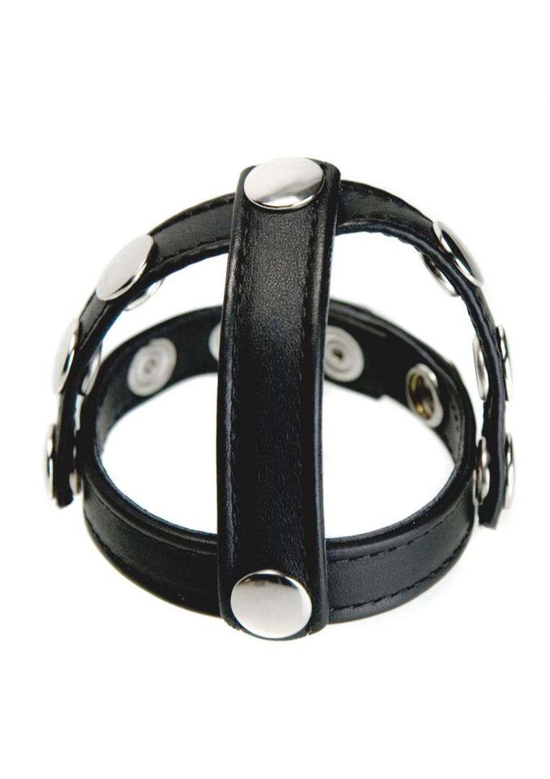 Strict Snap-On Cock and Ball Harness - Black