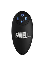 Swell Inflatable Rechargeable Silicone Vibrating Missile Anal Plug - Black