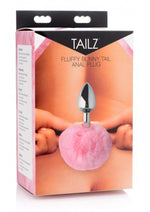 Tailz Fluffy Bunny Tail Anal Plug - Metal/Pink