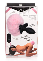 Tailz Moving and Vibrating Bunny Tails Rechargeable Silicone Anal Plug with Remote Control