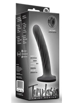 Temptasia Twist Silicone Dildo - Black - Medium - 5.5in