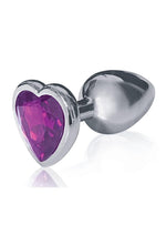 The 9's - The Silver Starter Bejeweled Heart Stainless Steel Plug