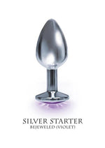 The 9's - The Silver Starter Bejeweled Stainless Steel Plug - Purple/Violet