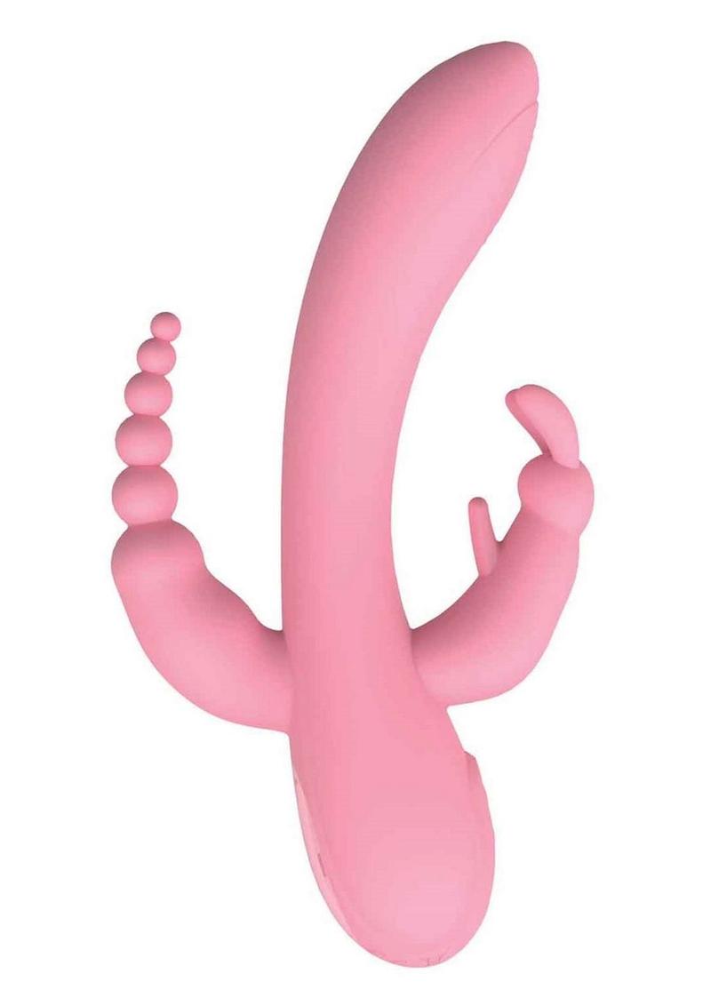 The Beat Trifecta Rechargeable Silicone Multifunction Rabbit Vibrator