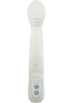 The Big O Silicone Vibrator Waterproof - White - 8.75in