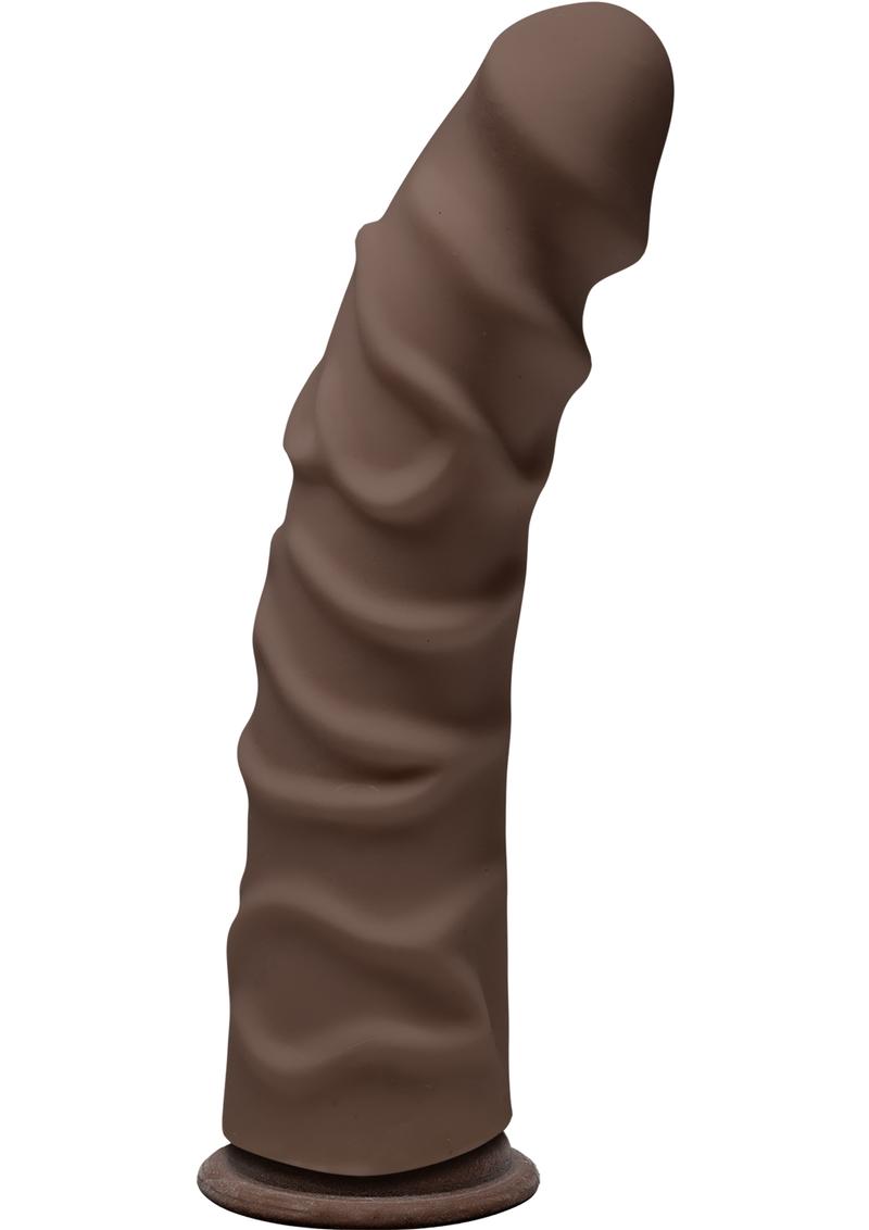 The D Ragin D Ultraskyn Dildo - Black/Chocolate - 8in