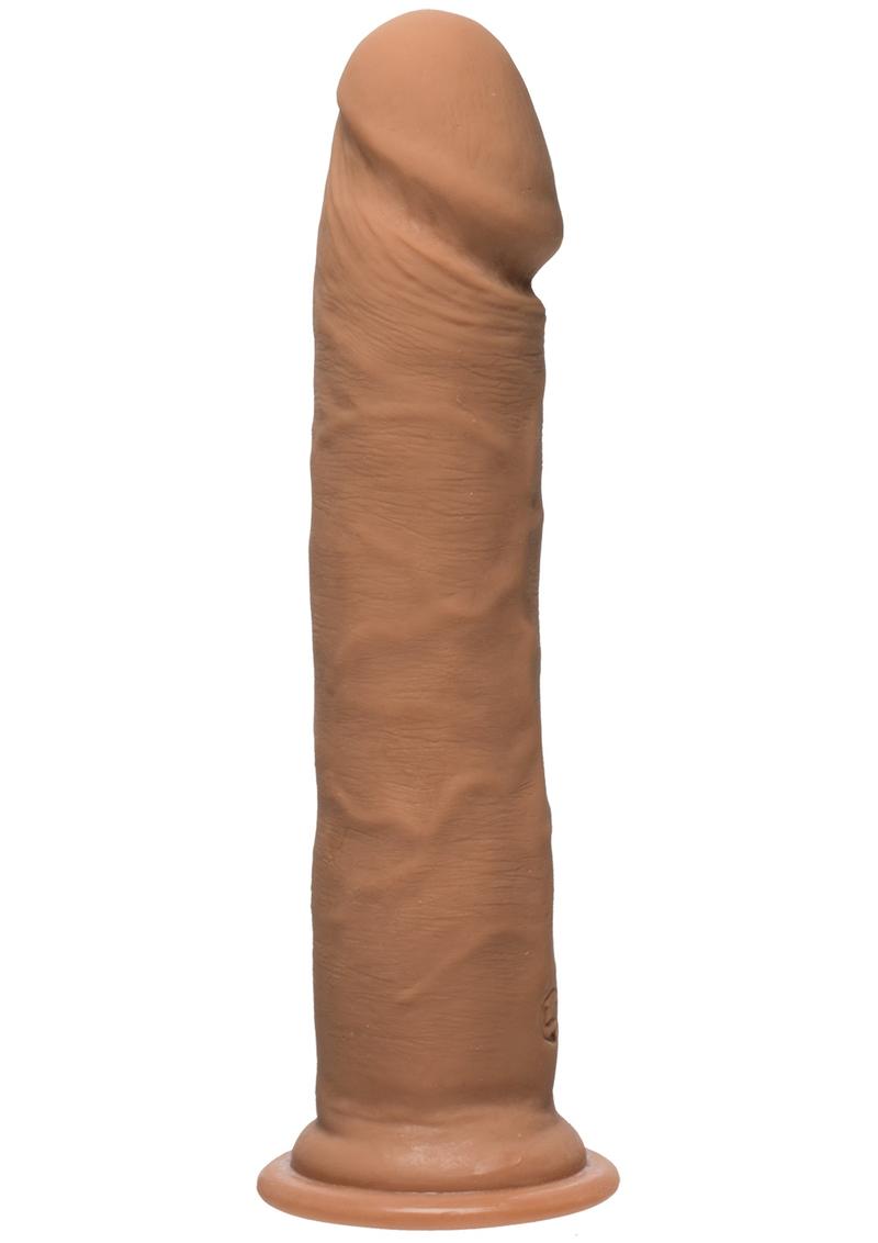 The D Realistic D Ultraskyn Dildo - Caramel - 8in