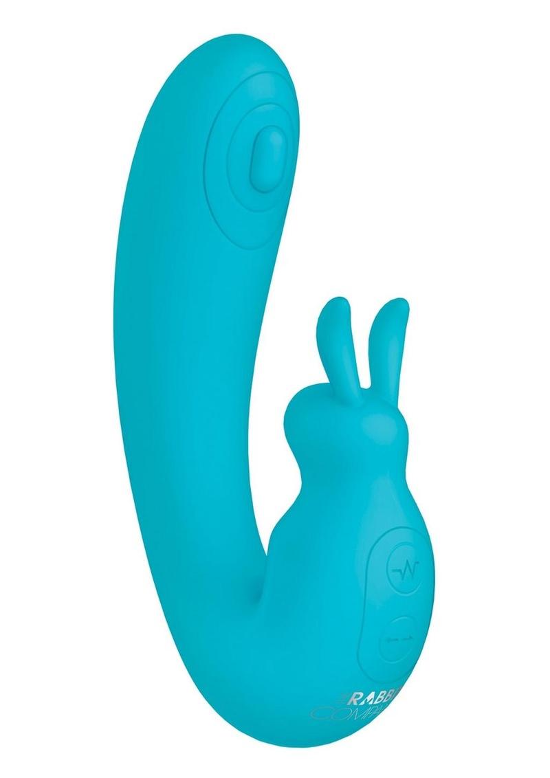 The Internal Rabbit Rechargeable Silicone Vibrator - Blue