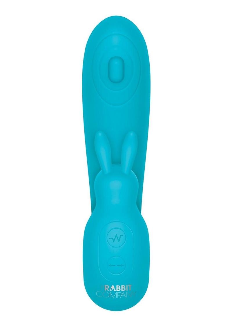 The Internal Rabbit Rechargeable Silicone Vibrator - Blue