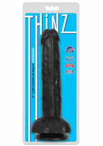 Thinz Slim Dong with Balls - Black - 8in