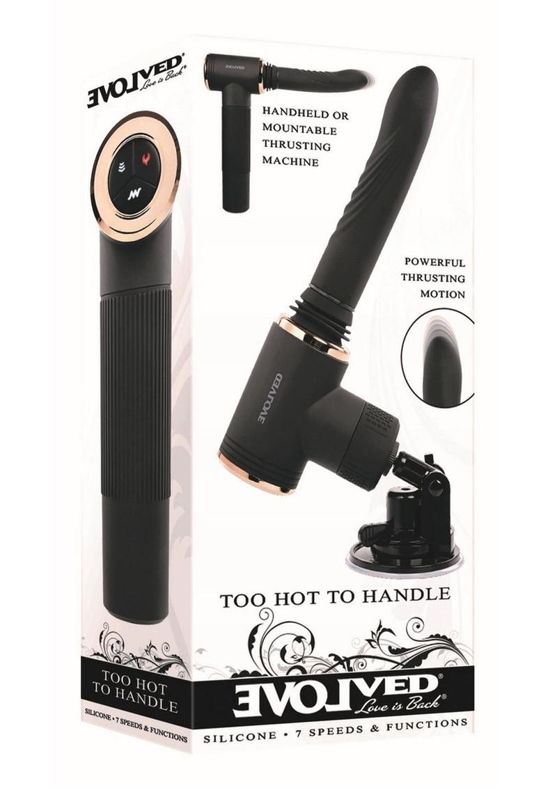 Too Hot to Handle Rechargeable Silicone Thrusting Vibrator with Suction Cup