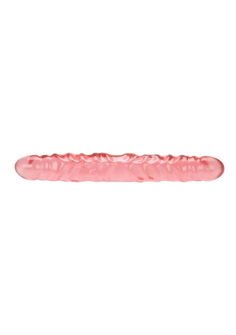 Translucence Veined Double Dildo - Pink - 12in