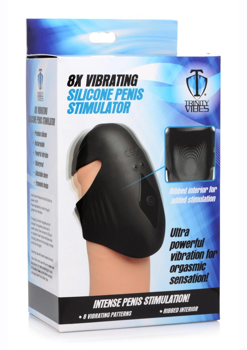 Trinity Men 8x Vibrating Silicone Rechargeable Penis Sleeve