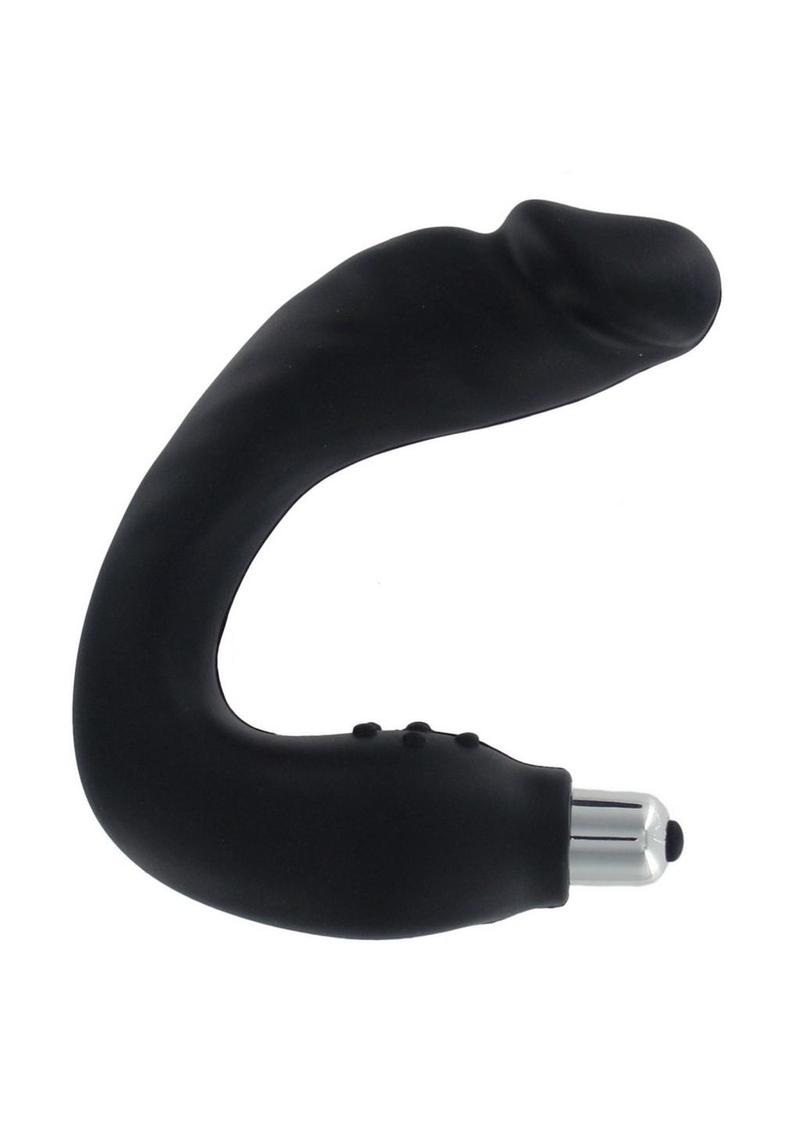 Trinity Men Silicone Vibrating P-Spot Massager - Black