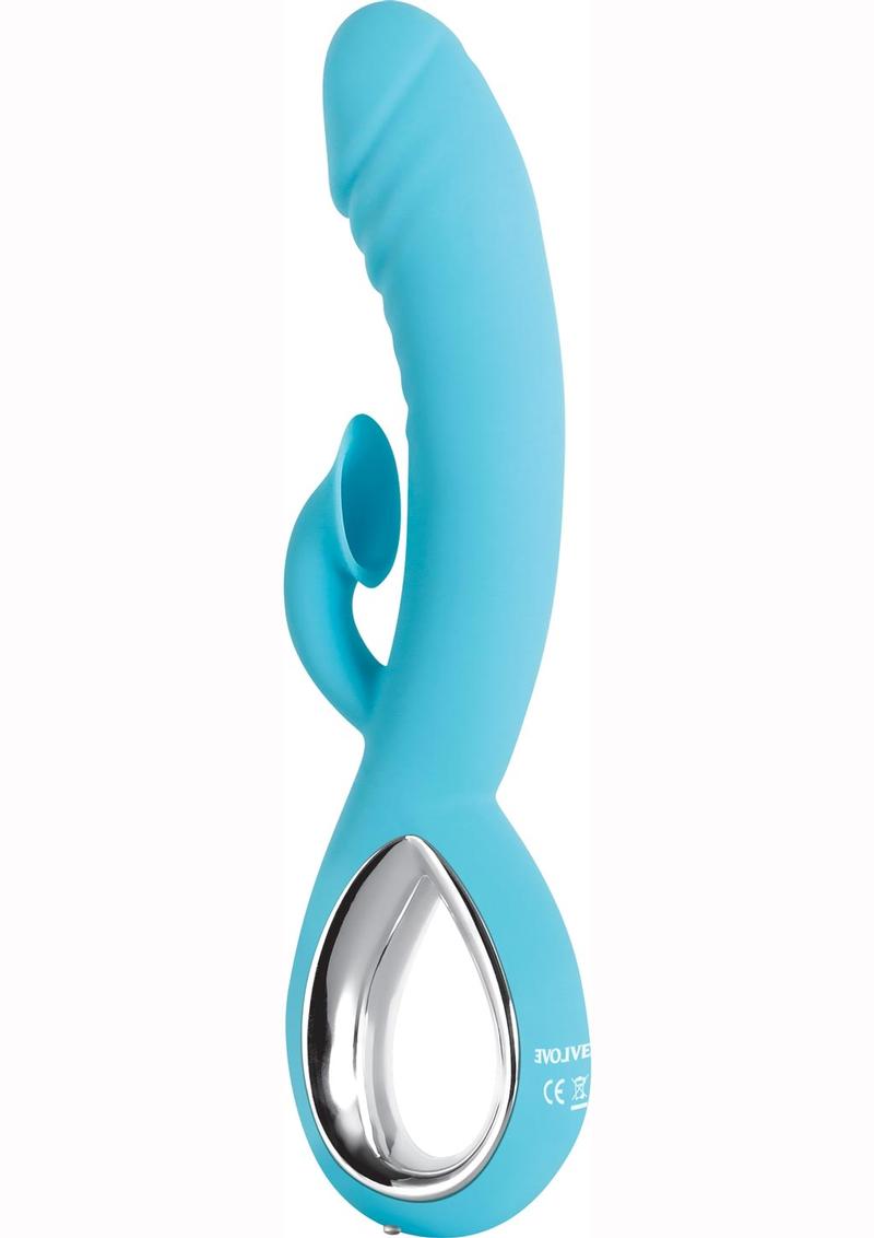 Triple Infinity Rechargeable Silicone Heated Dual Vibrator with Clitoral Suction Stimulator