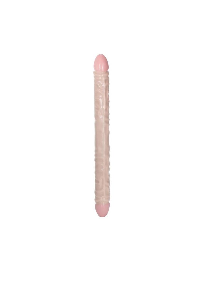 Vanilla Duo Veined Double Dildo