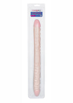 Vanilla Duo Veined Double Dildo - Ivory/Vanilla - 18in