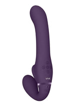 Vive Al Rechargeable Silicone Dual Motor Strapless Strap-On - Purple