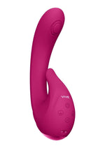 Vive Miki Rechargeable Silicone Pulse Wave and Flickering G-Spot Vibrator - Pink