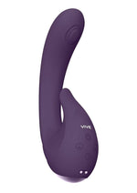 Vive Miki Rechargeable Silicone Pulse Wave and Flickering G-Spot Vibrator - Purple